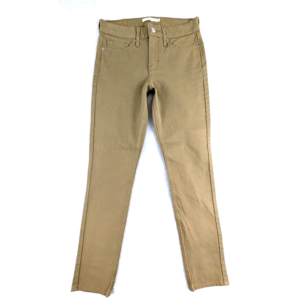 Levis Strauss sz 27 711 Skinny Pants tan stretchy 0773